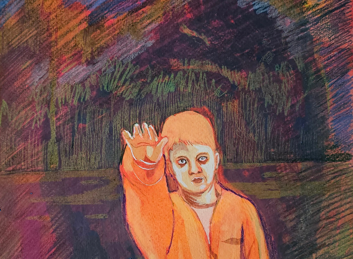 Arijit Bhattacharyya, Rostock Lichtenhagen Riots 1, Germany, 1992, Via X, The Times of London, 26th August 1992 (Detail)